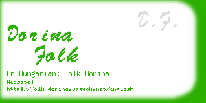 dorina folk business card